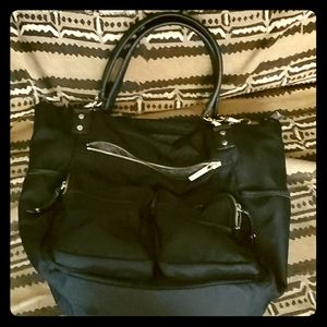 Olivia+Joy Black Zip Zoom Tote